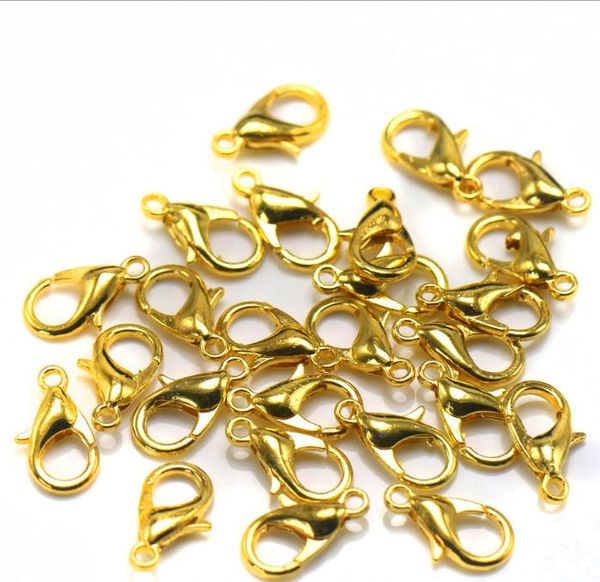 

2021 new 10mm 12mm 14mm 16mm 18mm plated gold alloy lobster clasps (za72)