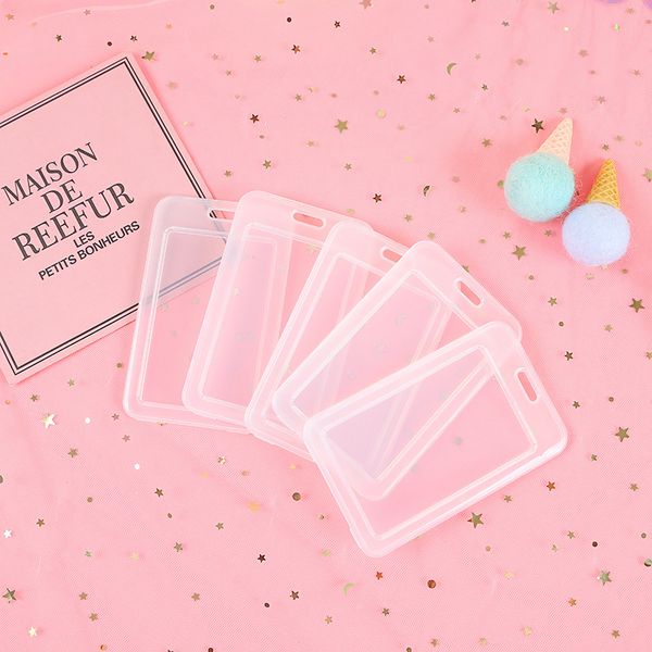 

id card badge holder office school supplies clear pvc card name tag holder for students