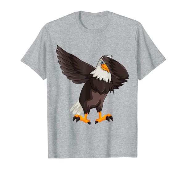 

dabbing eagle | large bird america hilarious usa gift t-shirt, White;black
