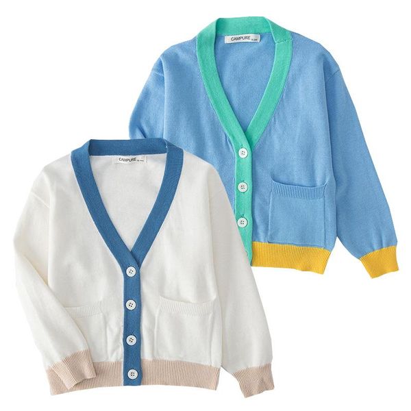 

pullover elegant boys cardigans toddler autumn knitted wear baby girl sweaters children outfit kids clothes cotton blend, Blue