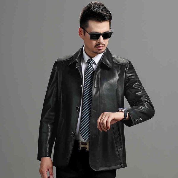 

men's trench coats spring leather jacket, motorcycle collar, -4x, Tan;black