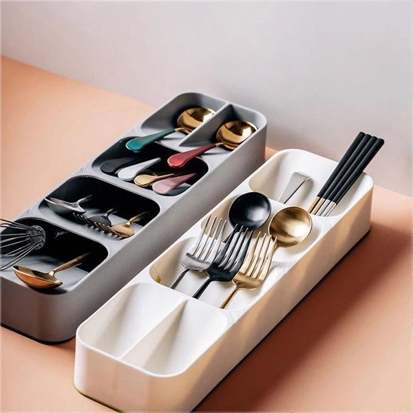 

kitchen storage & organization cutlery tray knife holder tableware organizer spoon fork box plastic container plateau block