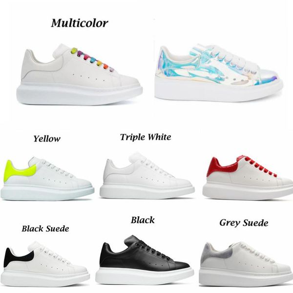 

2021 fashion designer white black shoe classic suede velvet leather men womens flats platform oversized sneaker shoes espadrille flat sneake