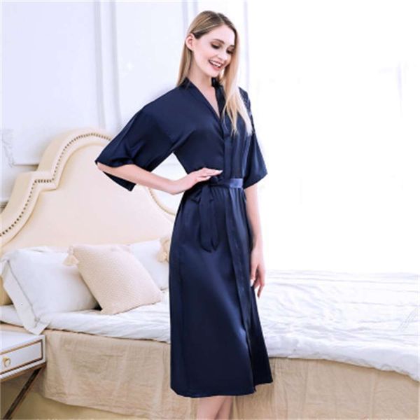 

bathrobe long style nightgown women's temptation in spring and summer