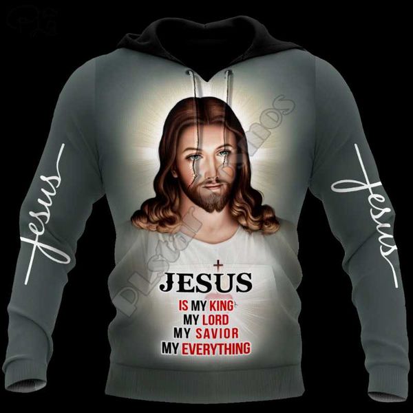 

men's hoodies & sweatshirts plstar cosmos christian catholic god jesus lion retro harajuku fashion tracksuit 3dprint men/women jackets, Black