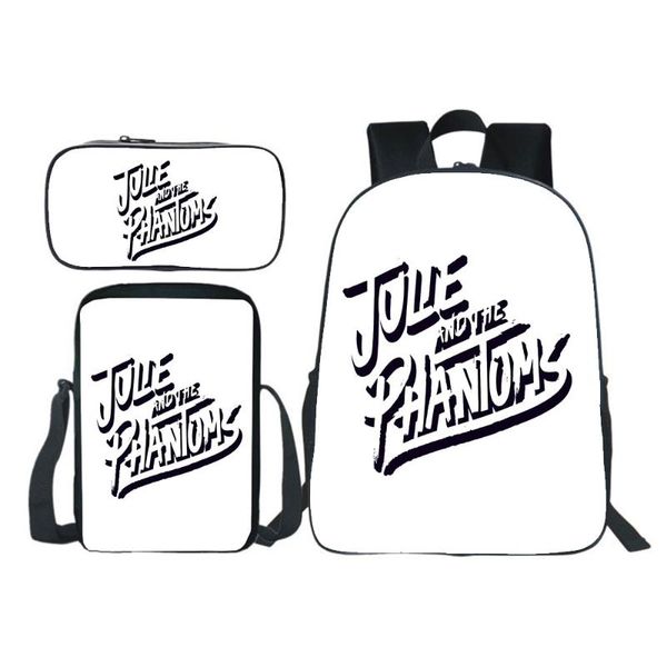 

backpack julie and the phantoms teenager bookbag school messenger bag pencil case boy girl 3 pieces/set