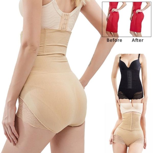 

women's shapers postpartum girdle high waist control panties for women bulifter belly slimming trainer seamless shapewear, Black;white