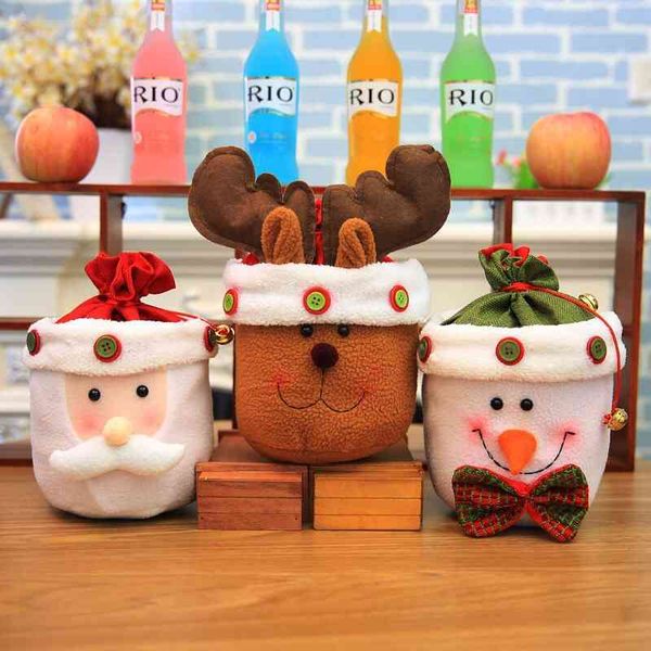 

santa snowman candy bell bag christmas decoration gift bag