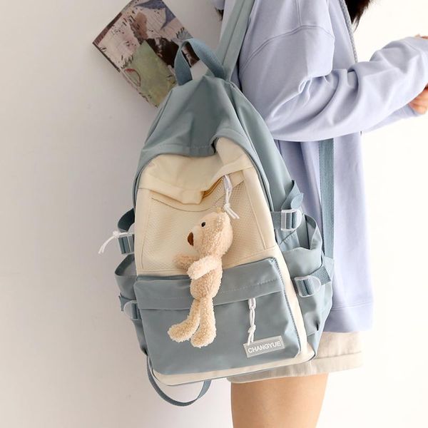 

backpack mori small fresh women waterproof panelled shoulder school bags for teenager girls harajuku female book