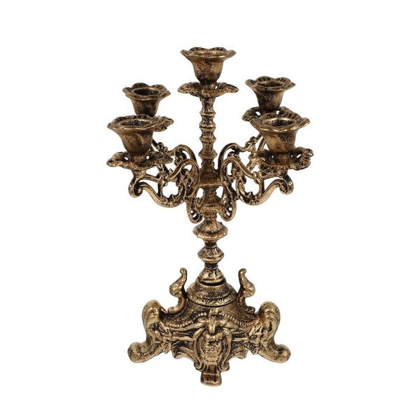 

candle holders 1pc retro cast iron table candlestick french base home furnishing