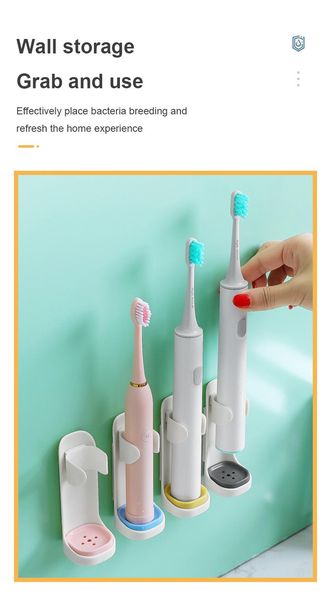 

toothbrush holders sktn 1pc electric holder wall-mounted space saving storage shelf bathroom accessories