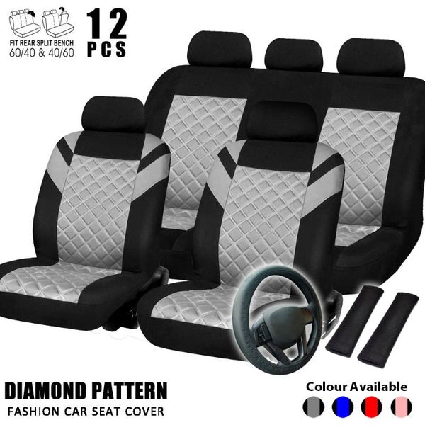 

car seat covers universal fantastic diamond pattern embossed auto interior accessories automobile cover