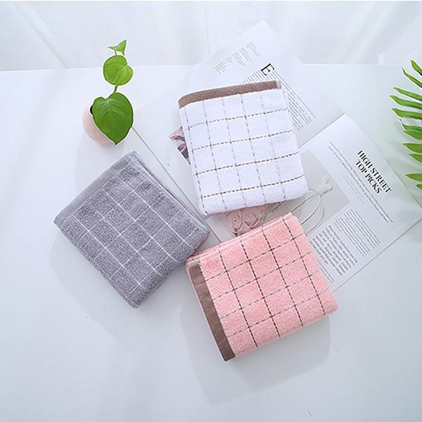 

towel good quality soft home daily plain jacquard lattice small square absorbent wash cotton