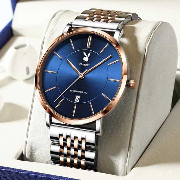 

wristwatches men's quartz wristwatch tungsten steel watchband casual style waterproof ultrathin dial male clock, Slivery;brown