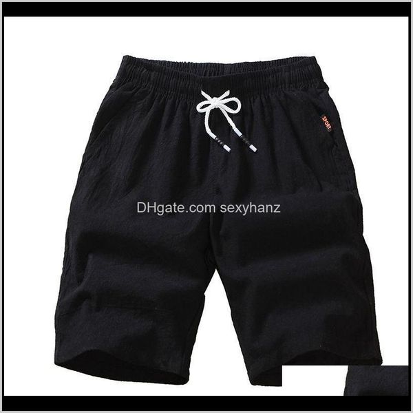

clothing apparel drop delivery 2021 mens casual beach shorts homme quality bot elastic waist 100percent cotton fashion brand boardshorts plu, White;black