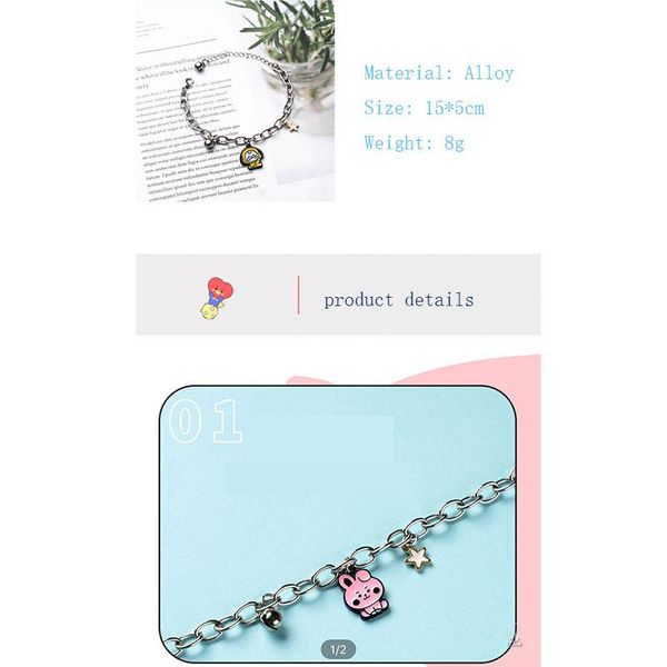 

link, chain jcbtsh baby series bracelet cartoon color student fans should help gift decoration clothes accessories fashion, Black