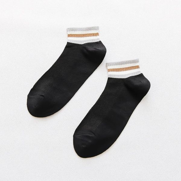 

men's socks 1pair of business street style solid color cotton classic and ankle are suitable for seasons, Black