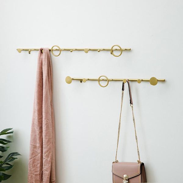 

modern and simple wrought iron coat hook door back porch fitting room saves space nordic style golden wall decoration key hooks & rails