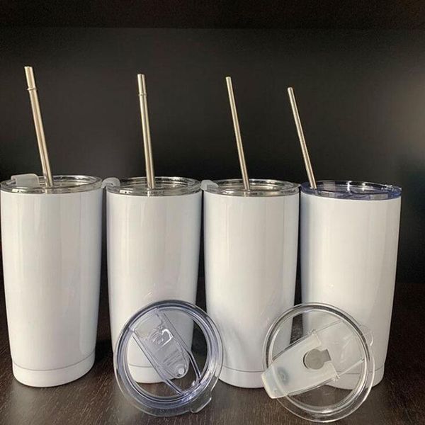 

2021 new arrival customized 20oz sublimation tumbler stainless steel thermos bottle car cups with lid fast shipping