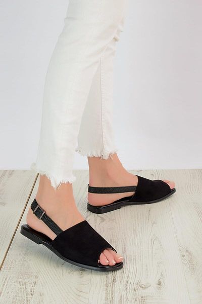 

sandals black suede women 19y 818