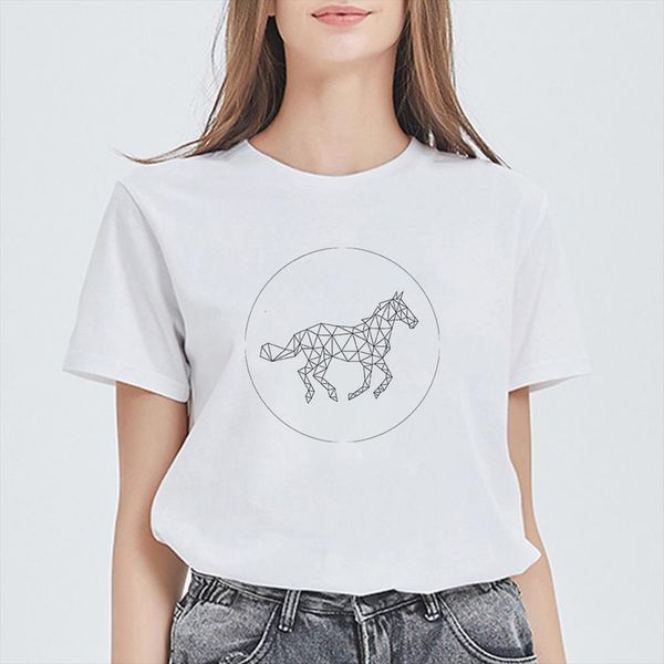 

fashion graphic horse elephant mens t shirt vogue and women cute beautiful retro versatile aesthetic, White;black