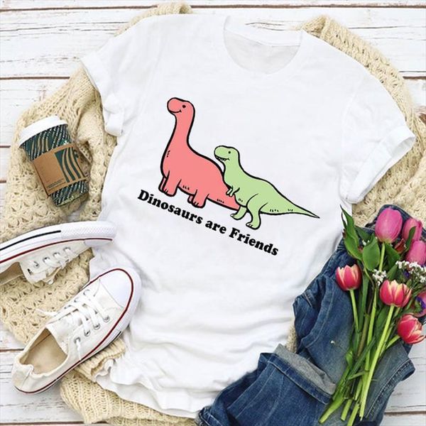 

and women graphic dinosaur men t shirts style cute womens short sleeve cartoon 90s summer shirt lady clothing clothes tee, White;black