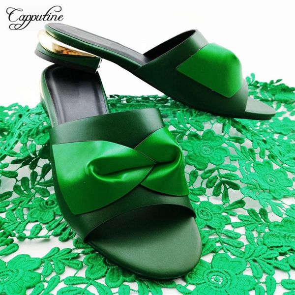 

dress shoes capputine summer slippers casual round toe low heels slide sandals 2021 arrival pu female footwear, Black