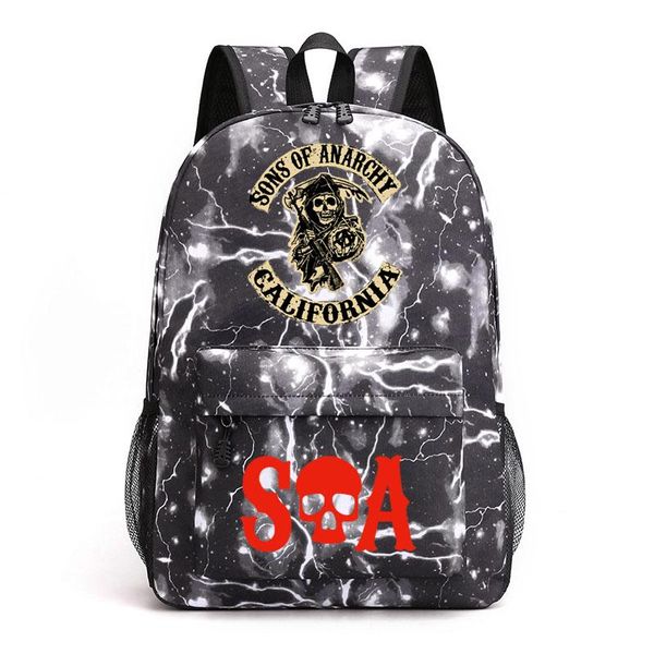 

backpack 2021sons of anarchy printed youth fashion leisure travel student daily school