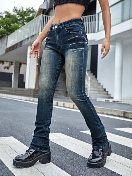 

slant pocket skinny jeans o1jg#, Blue