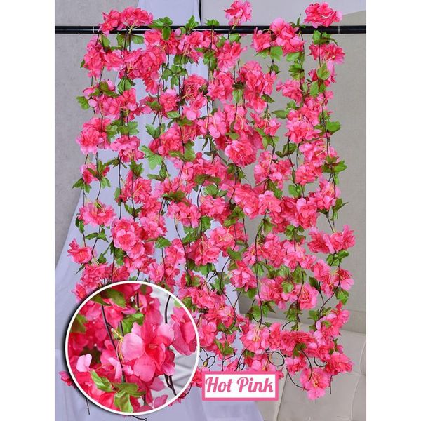 

decorative flowers & wreaths simulation flower rattan artificial plant bridal wedding bouquet home decoration wall decor garland hanging