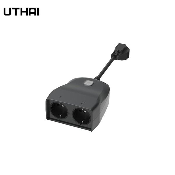 

smart power plugs uthai f018 intelligent wifi voice control waterproof socket european standard home app