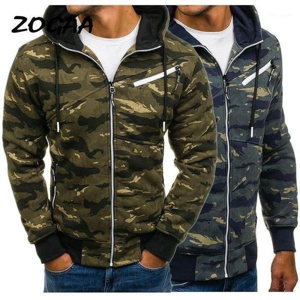 

men's jackets zogaa autumn mens military camouflage jacket army tactical clothing male windbreaker zipper polyester men hoodie coat, Black;brown
