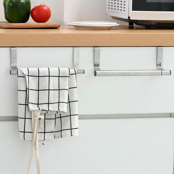 

hooks & rails kitchen steel single bar towel rack cabinet door back bathroom punch type rag g8y9