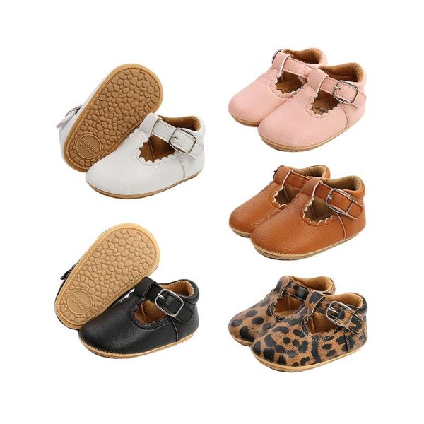 

first walkers 0-18m autumn spring born infant baby girl pu leather shoes solid