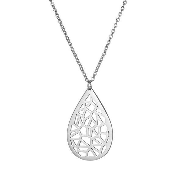 

pendant necklaces zgn0011 selling 2021 latest design geometric necklace fashion exquisite stainless steel lady jewelry, Silver