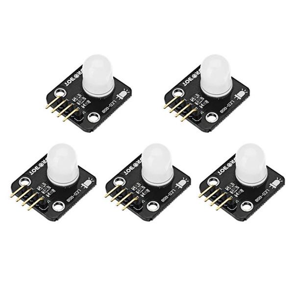 

smart home control 5pcs led electronic module rgb full color 5v 3 primary colors light for arduino single chip microcomputer