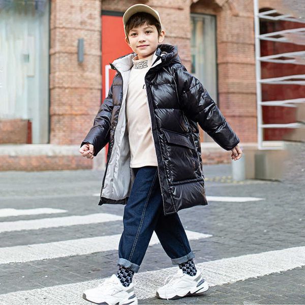 2021 nuovi ragazzi cappotto invernale giacca abbigliamento per bambini con cappuccio tuta da neve per bambini abbigliamento per adolescenti moda per bambini tuta sportiva per ragazzo 5-12 anni H0909