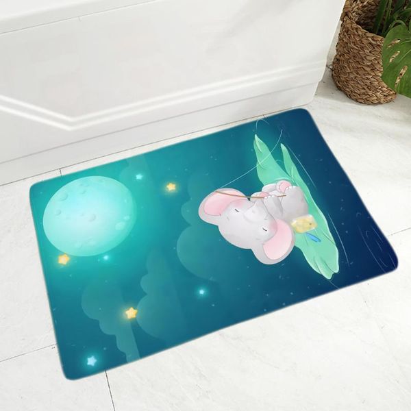 

have a good dreams doormat non-slip print soft flannel carpet decor cute colorful cartoon animal floor door mat for chidren room carpets