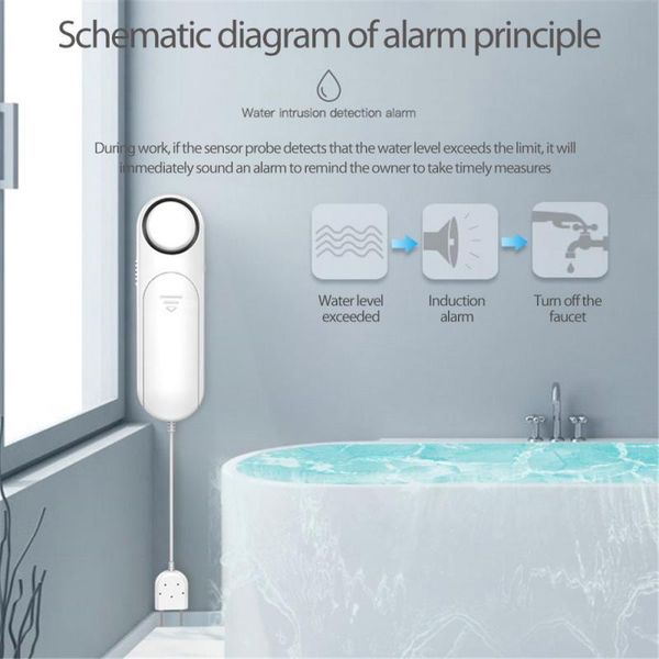 

smart home control brand flooding alarm household full water leak detection overflow security system (without battery)