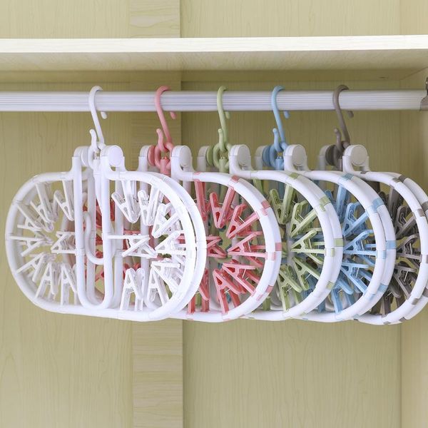 

hangers & racks 32-clip multi-function rough foldable underwear drying rack brand pp environmental protection baby socks