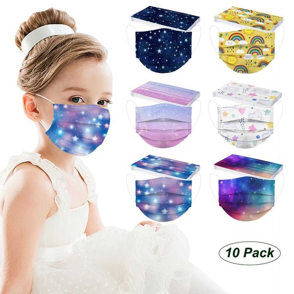 

kids disposable mascara dcartavel protective fabric dirt 3 layer 10 pack mascarilla infantil dechabl monder cosplay mask