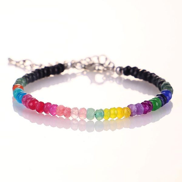 

charm bracelets bohemia 12 constellation lucky colorful stone simple bracelet 3mm beads adjustable hollywood beaded yoga 1840, Golden;silver
