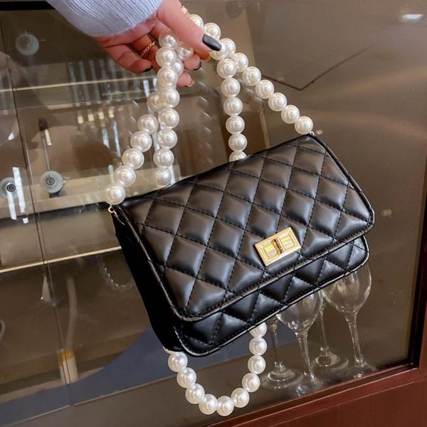 

fashion women crossbody bag for womens purses and handbags luxury designer quality quilted leather pearl shoulder messenger bags