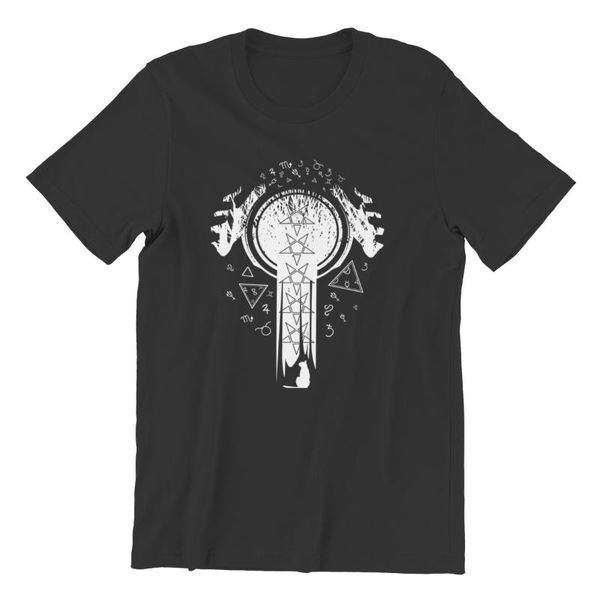 

men's t-shirt magic glowing hands on crystal ball wizard and witch art harajuku camisetas manga tees 90560 t-shirts, White;black