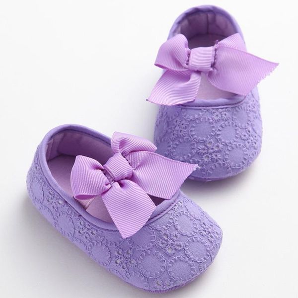 

first walkers infant baby girl shoes bowknot anti-slip soft sole hook toddler kids 0-18m 4 colors
