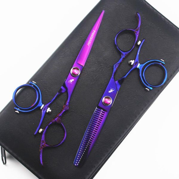 

hair scissors 6.0" swivel thumb cutting shears hairdressing 720 degree rotating scissor flying