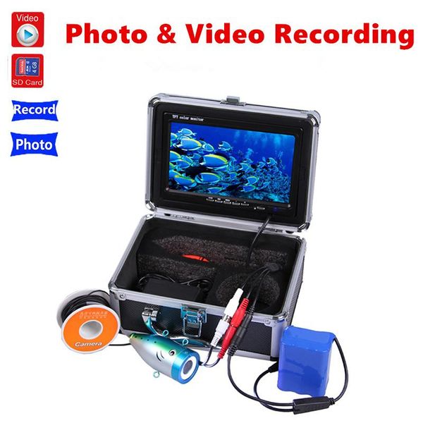 

fish finder 15m dvr underwater fishing camera video 7 inch monitor detector ir night vision with 8gb card free