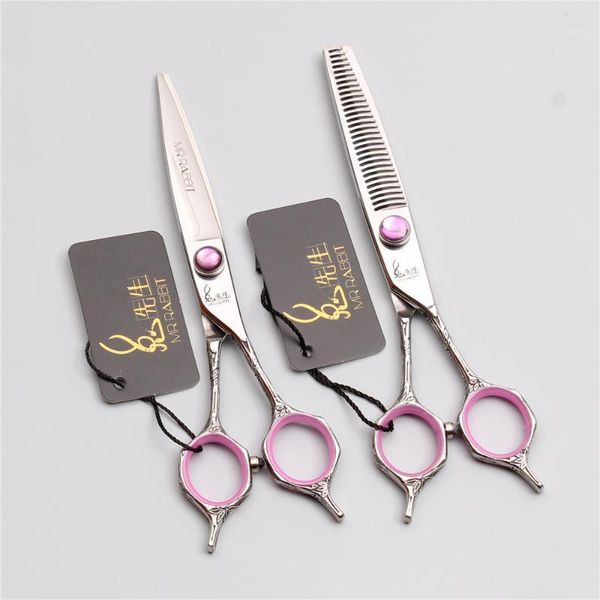 

6" 440c mr purple dragon hairdresser's tool violet gem cutting shears thinning scissors professional hair t90181