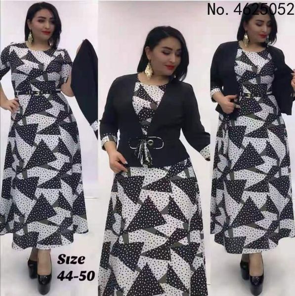 

ethnic clothing african women plus size dress autumn 2021 printing polyester two pieces sets and coat clothes, Red