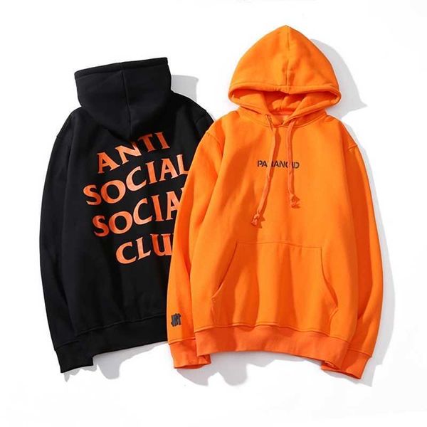 

men's casual plush hooded sweater in autumn and winter, Black
